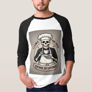 Man Blach och wight Tshart T Shirt