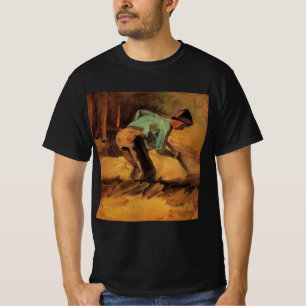Man böjd med käpp, spade av Vincent van Gogh T Shirt