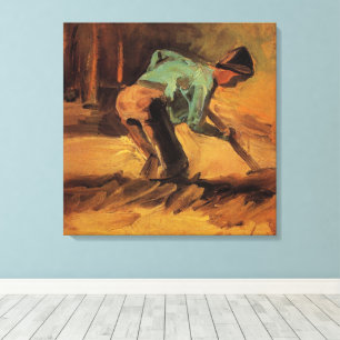 Man Böjd Med Pinne, Spade av Vincent van Gogh Canvastryck