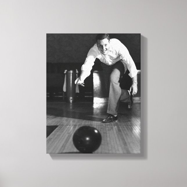 Man Bowling Canvastryck (Framsida)