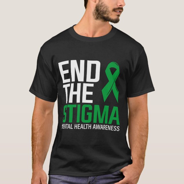 Män bryter stigma-kedjor och avslutar stigmatiseri t shirt (Framsida)