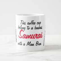 Man Bun Samurai Humor Mugg