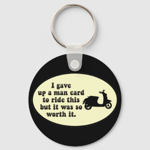 Man Card Scooter Nyckelring