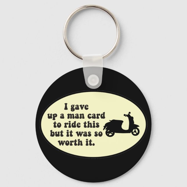 Man Card Scooter Nyckelring (Framsida)