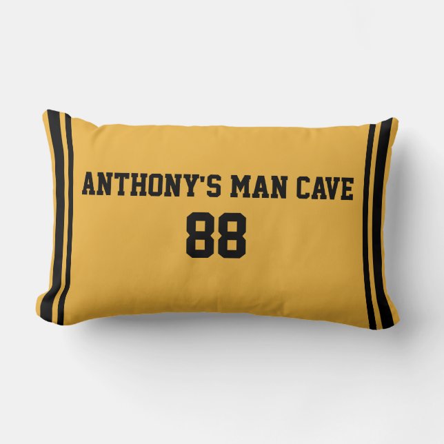 Man Cave Anpassade Sports Pillow Lumbarkudde (Framsida)