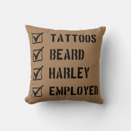 MAN CAVE BIKER PILLOW KUDDE