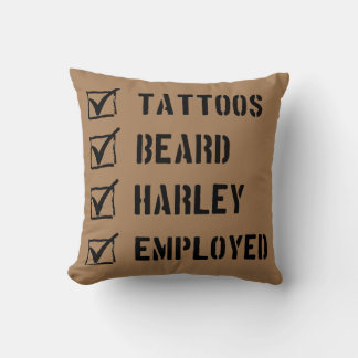 MAN CAVE BIKER PILLOW KUDDE
