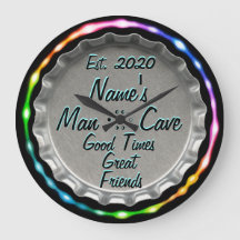 Man Cave Clock! Neon, titta!