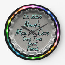 Man Cave Clock! Neon, titta!