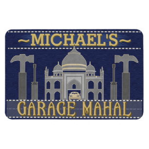 Man Cave Funny Garage Mahal Verktyg Anpassat namn Magnet