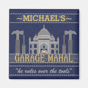Man Cave Funny Garage Mahal Verktyg Anpassat namn Magnet