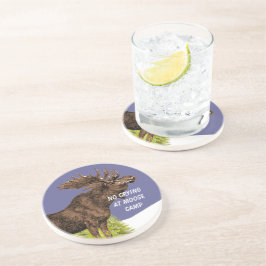 Man Cave Funny Gråter inte på Moose Camp Underlägg Sandsten