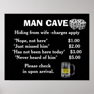 Man Cave-konst - poster utskrift