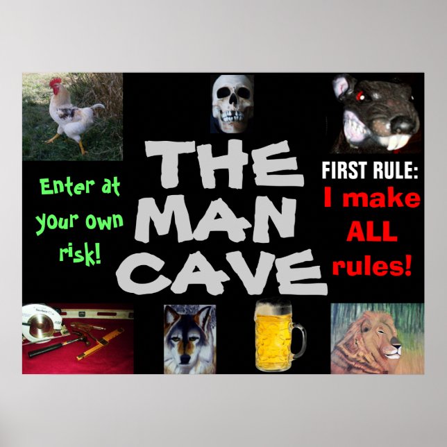 MAN CAVE POSTER (Framsidan)