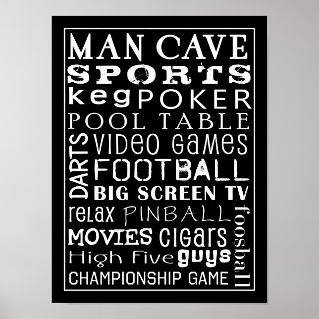 Man Cave Poster (Framsidan)