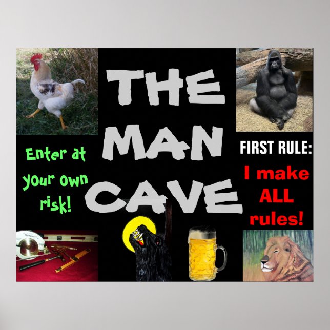 MAN CAVE POSTER (Framsidan)