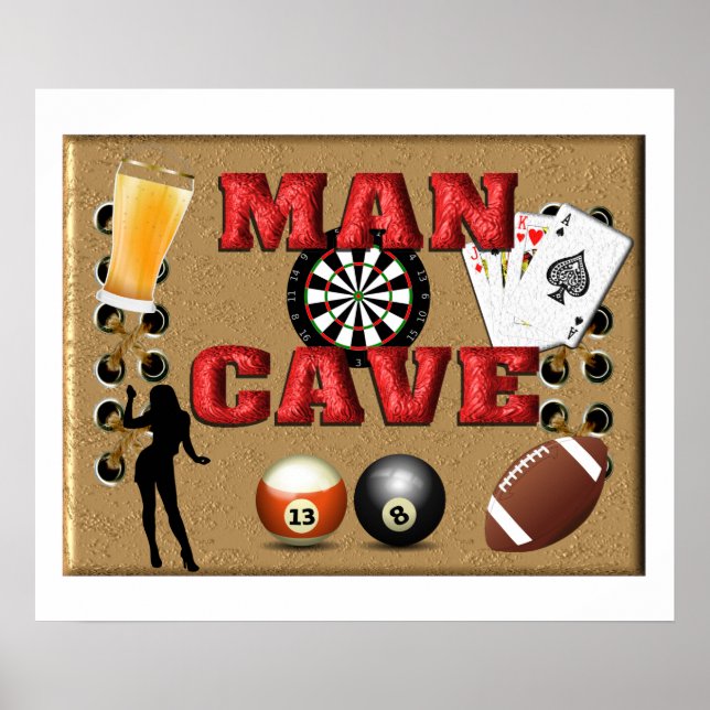 MAN CAVE PRINT POSTER (Framsidan)