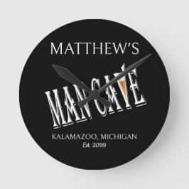 Man Cave Pub Clock Sign Rund Klocka