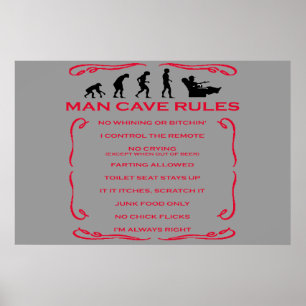 Man Cave Regler Poster