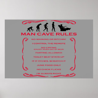 Man Cave Regler Poster