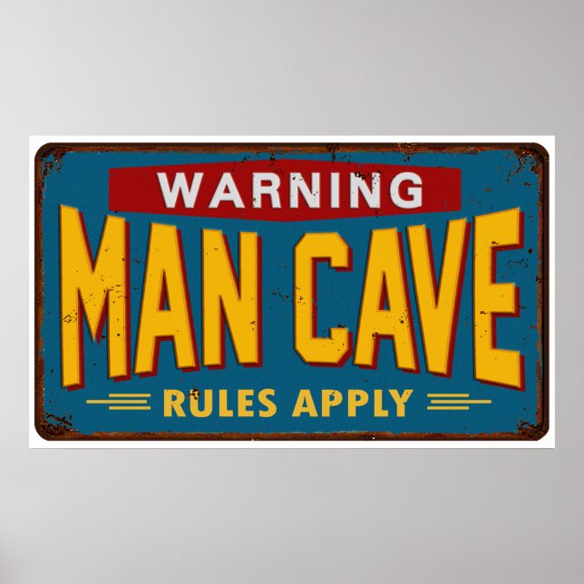 Man Cave-tecken Poster (Framsidan)