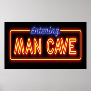 Man Cave-tecken Poster
