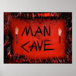 Man Cave Torches Poster