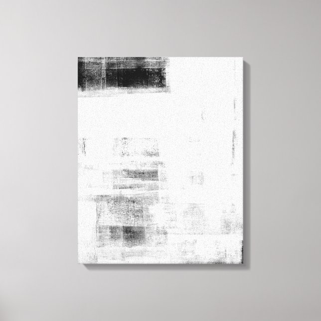 "Man Cave Worthy" Black and White Abstrakt Art Canvastryck (Framsida)