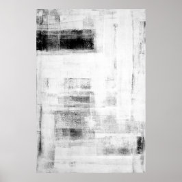 "Man Cave Worthy" Black and White Abstrakt Art Poster