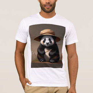 Man Clothing, panda trait linen Hut T Shirt