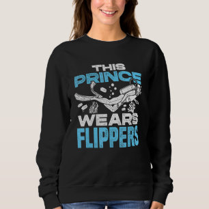 Män Denna prins bär flippers dykare Scuba dykare T Shirt