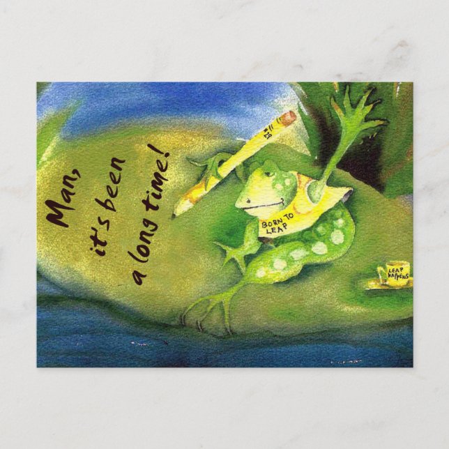 MAN! DET HAR VARIT ETT LÅNGT LÅNGTIDSÅR VYKORT (Framsida)