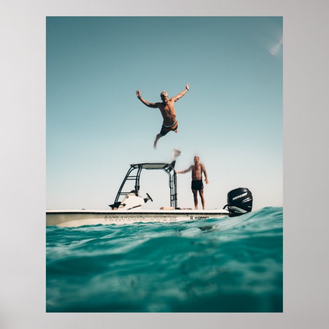 Man diving on pool poster (Framsidan)