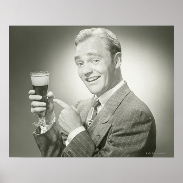 Man dricker poster (Framsidan)