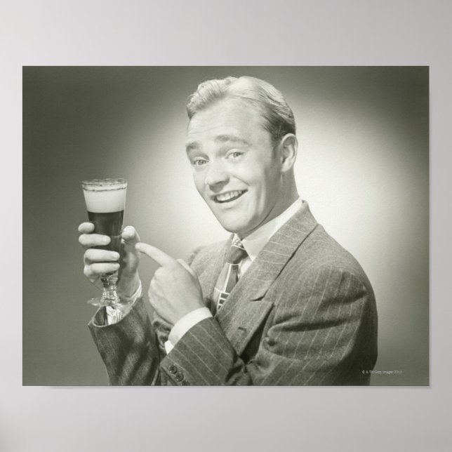 Man dricker poster (Framsidan)