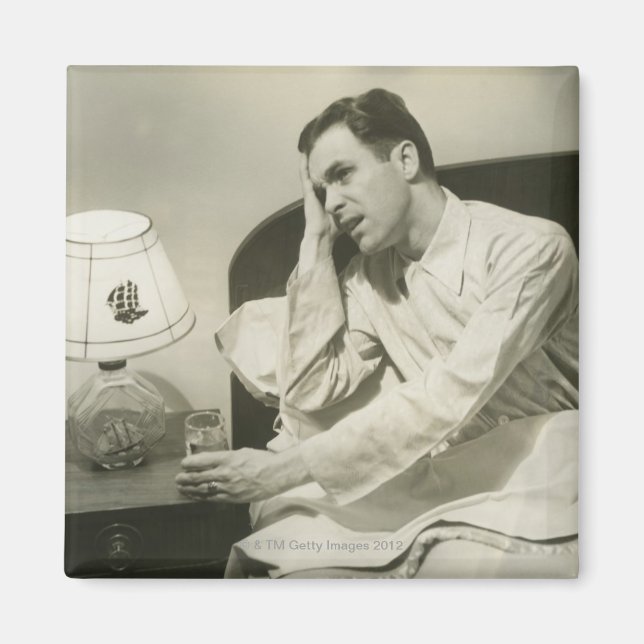 Man dricker Vatten Magnet (Framsidan)