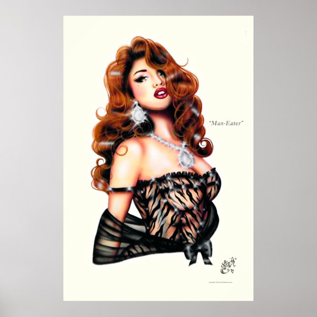 Man-Eater av Elizabeth Austin Poster (Framsidan)