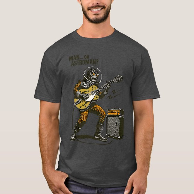 Man eller Astroman Alien Space Commander vän T Shirt (Framsida)