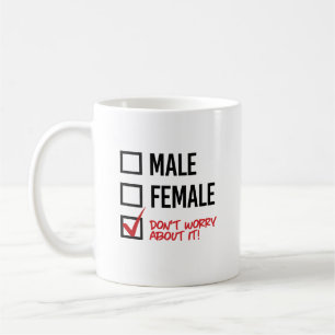 Män eller kvinnor? Oroa dig inte Kaffemugg