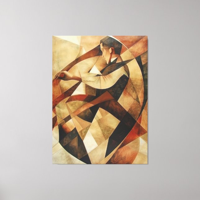 Man Enveloped in Abstraction Canvas (Framsida)