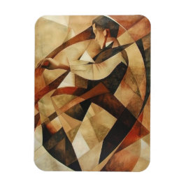 Man Enveloped in Abstraction Canvas Magnet