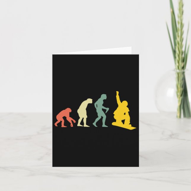 Man Evolution Snowboarder Kort (Framsida)