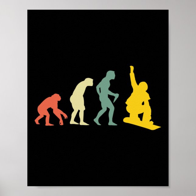Man Evolution Snowboarder Poster (Framsidan)