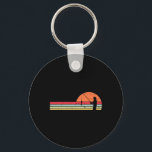 Man Fishing Sunset Retro Angling Fisherman Angler  Nyckelring<br><div class="desc">Man Fishing Sunset Retro Angling Fisherman Angler Men Gift</div>