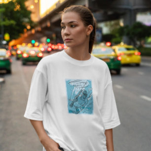 Man fiskar under vatten t shirt