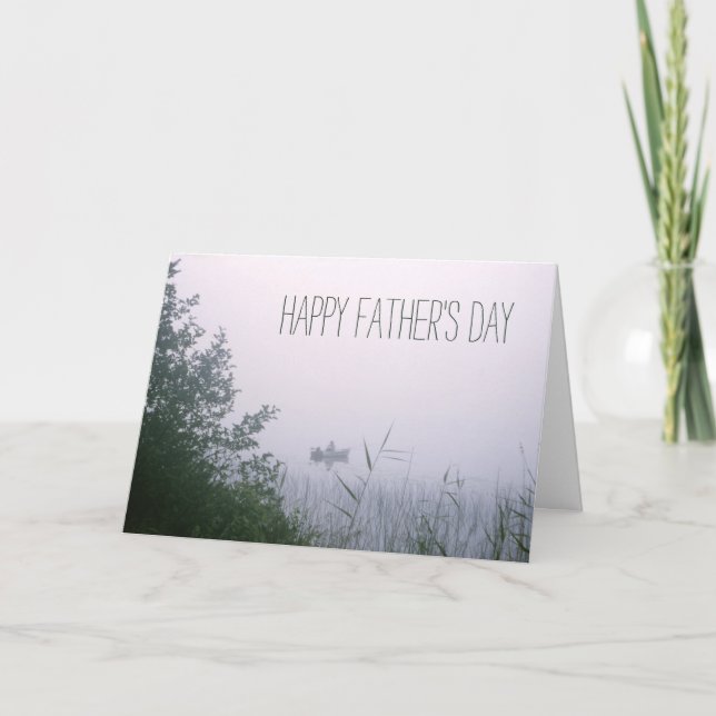 Man fiskar vackert inspirationerande Foggy God mor Kort (Framsida)