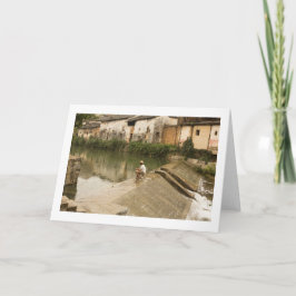 Män fiskekort med inverterat blankfiskekort kort