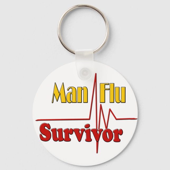 Man Flu Survivor Theme Nyckelring (Framsida)