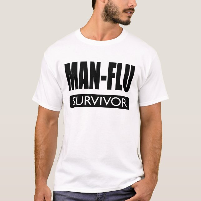 MAN--FLUSURVIVOR. T SHIRT (Framsida)