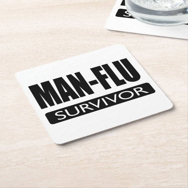 MAN--FLUSURVIVOR. UNDERLÄGG PAPPER KVADRAT (Vinklad)